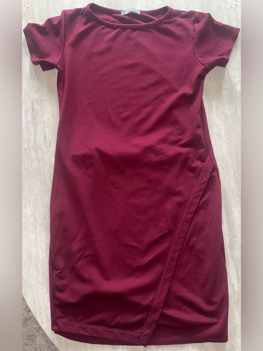 Loveappella Burgundy Bodycon Dress